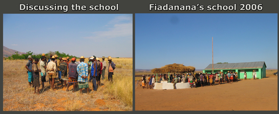 The community builts its school in Faidanana madagascar