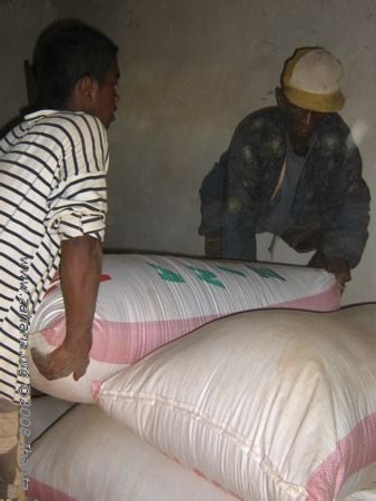 rice for the school food and the seed bnk in Fiadanana, madagascar