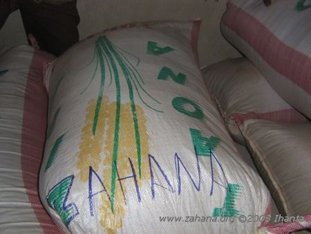 rice bought by zahana for the village seed bank