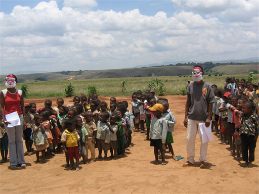 Children waiting for Holiday Gifts in Fiadanana Madagascar
