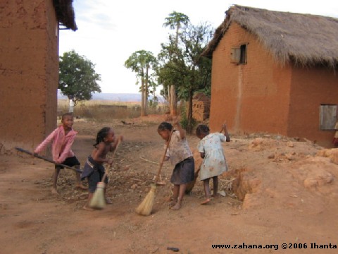 cleaning the village