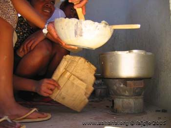 cooking with a cook stove