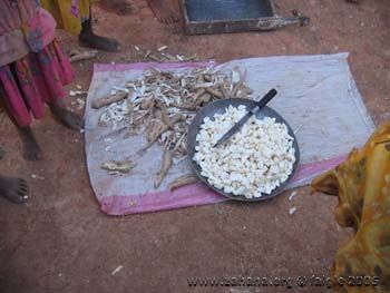 peeled manioc