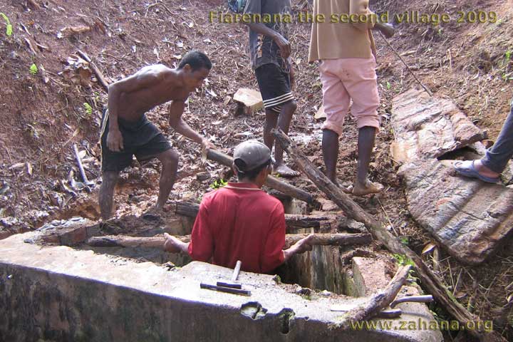 Rebuilding the well in Fiarenena madagascar from the ground up