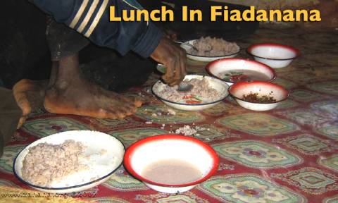 A plate of rice for lunch in madagascar