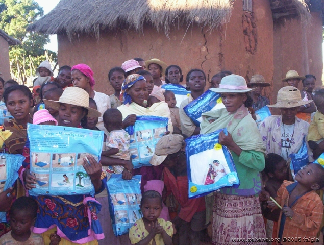 Distributing Mosquito nets
