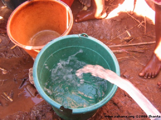 fresh water in buckets