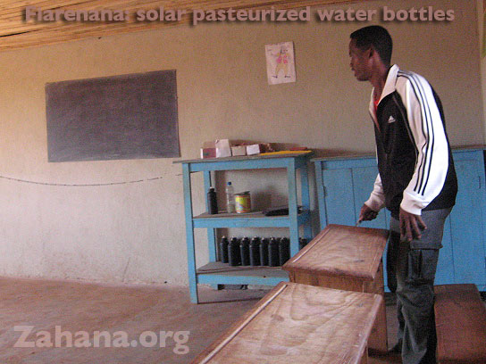Solar water pasteurizer in Madagascar