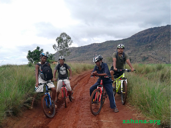 Bicyles are the modes of transportation for our team