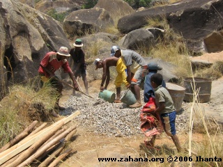 gravel and sand piles