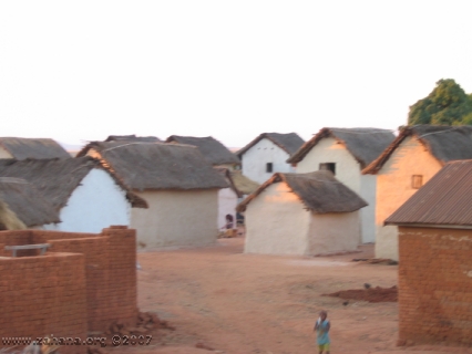 village at dusk